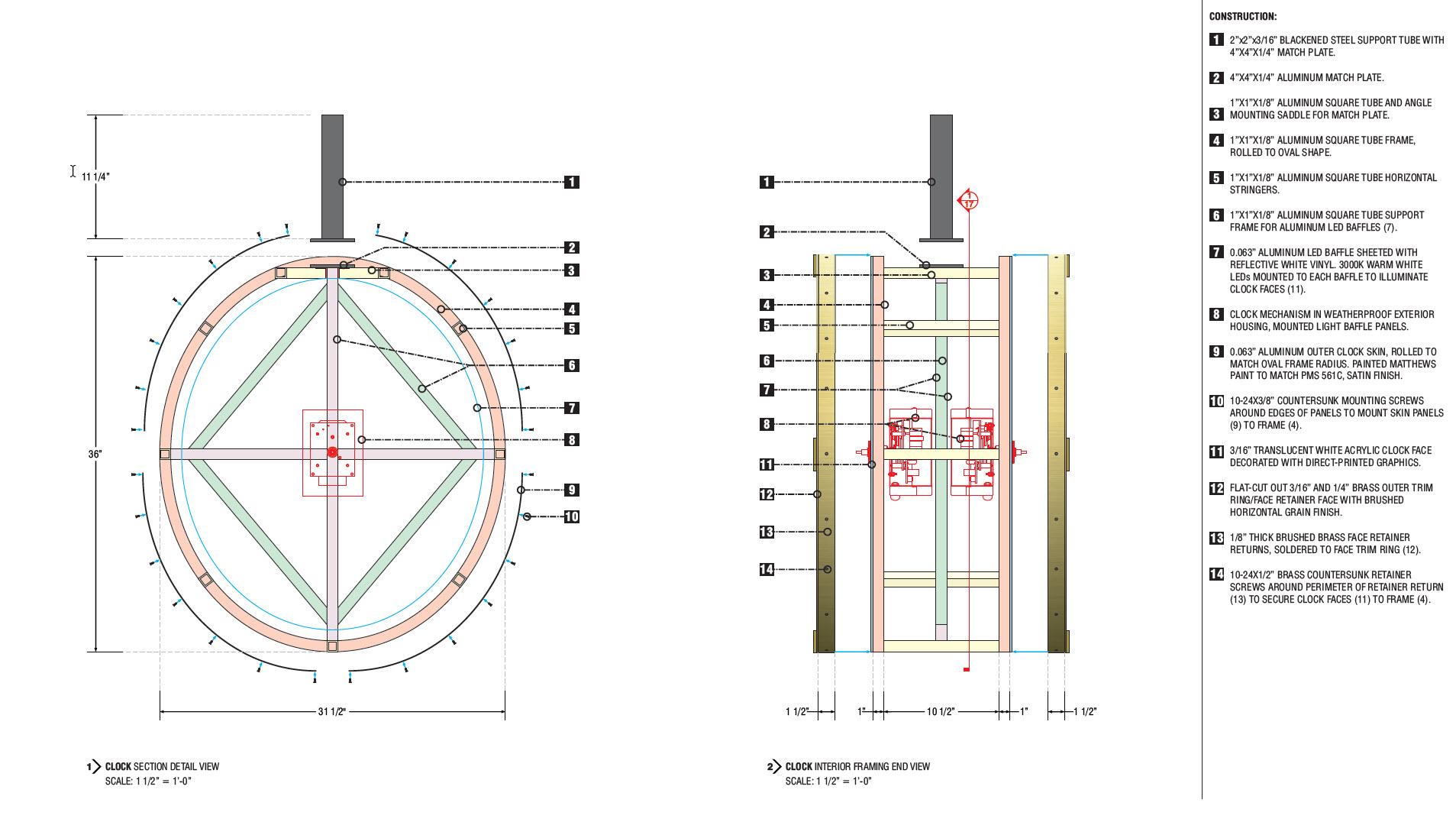 Tin Building Clock