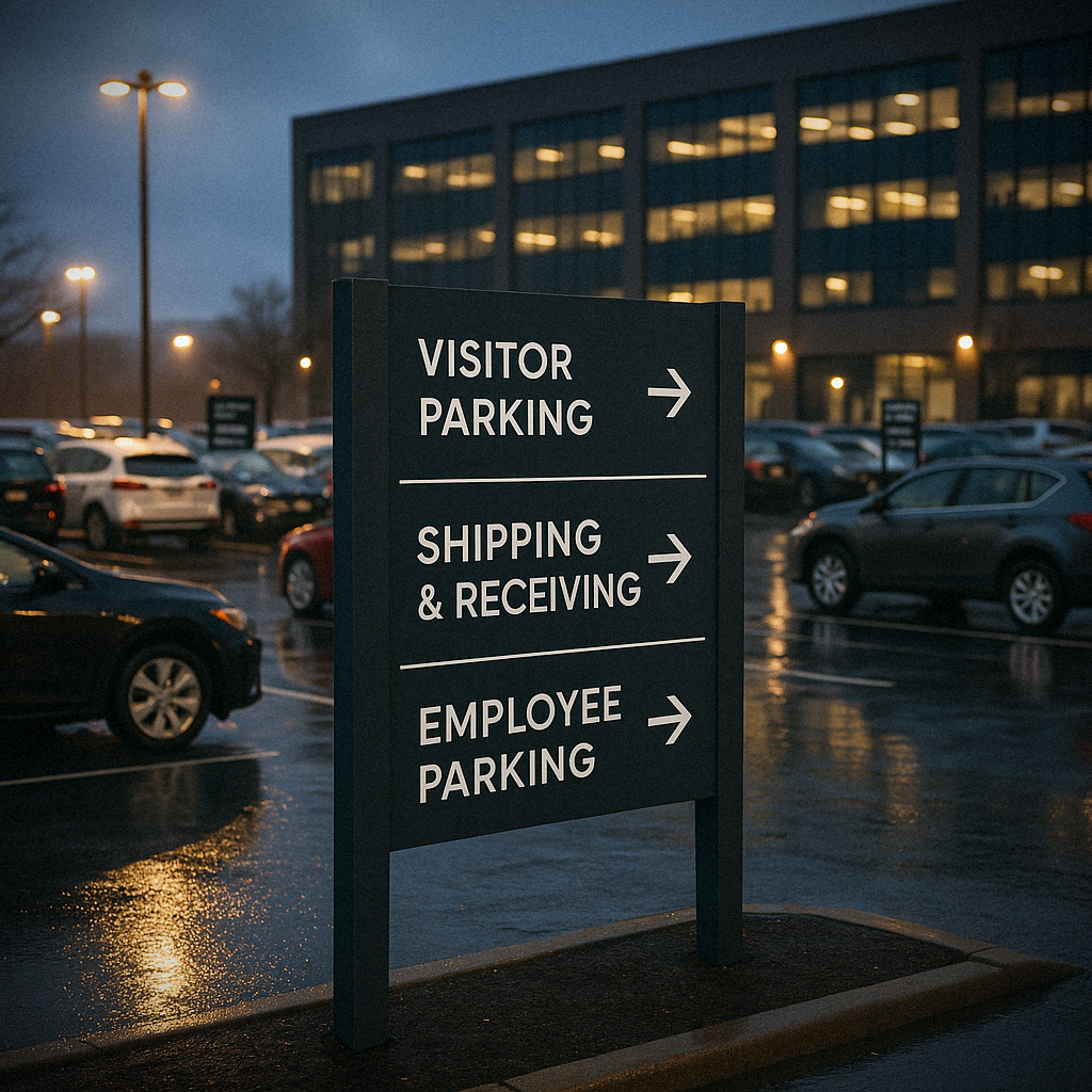 Parking Lot Wayfinding Sign